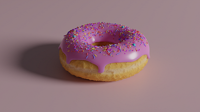 Sweet and Puffy Donut 3d 3d art blender blender3d blender3dart design donut food food illustration illustration