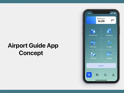 Airport Guide App Concept airport ios mobile app design travel app uiux