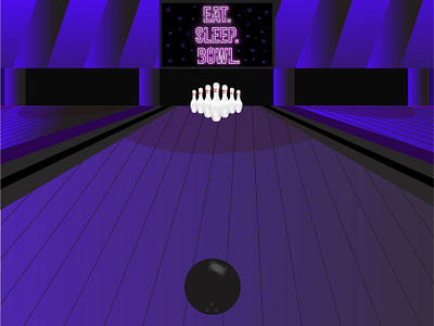 Eat. Sleep. Bowl. adobe illustrator alley art artist artwork bowling design designer dribbble gradient gradient design graphic design illustration