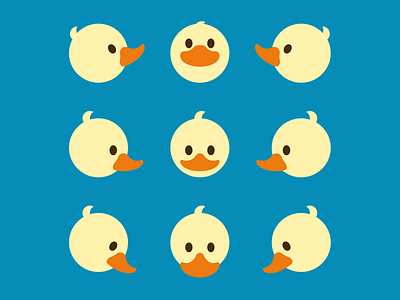 Quack-tastic animal avatar duck flat illustration minimal