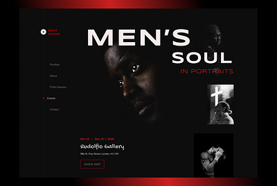 Photographer Website. Concept black white blackandwhite dark theme dark ui photographer ui ux ui design ui ux design ui ux designer uiux web web design website