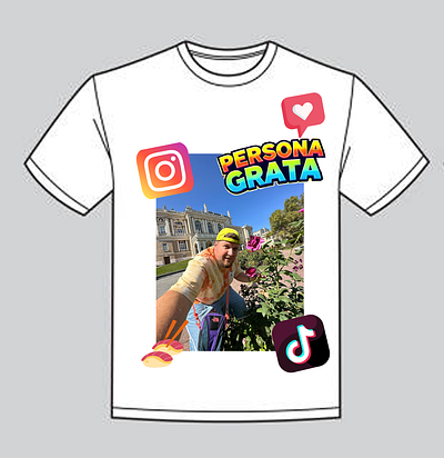 Designed a mockup of a branded t-shirt for a blogger animation branding clothes design graphic design logo logotype design