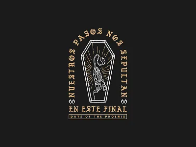 Nuestros Pasos / Days Of The Phoenix T-shirt 2017 badge bandmerch illustration metal metalcore