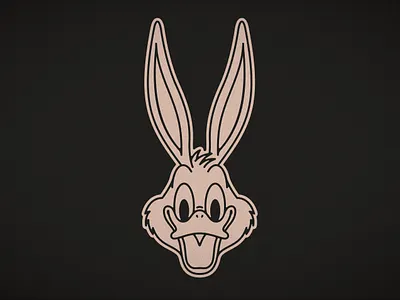 Donald Bunny branding bugs bunny design digital art disney donald duck double meaning flat icon illustration logo looney tunes minimal vector wit
