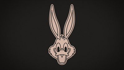 Donald Bunny branding bugs bunny design digital art disney donald duck double meaning flat icon illustration logo looney tunes minimal vector wit