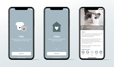 Pet Adoption App adoption app app app design app for ios figma illustration inspiration mobile app mobile design pets ui user interface ux