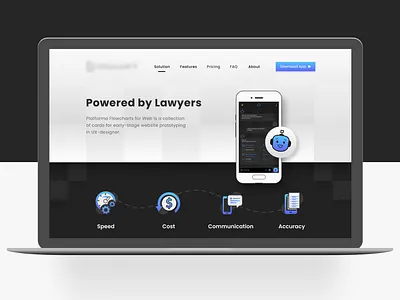 Legal App Landing Page andriod chat app chatbot design illustration law lawyer legal matters mobile product design ui