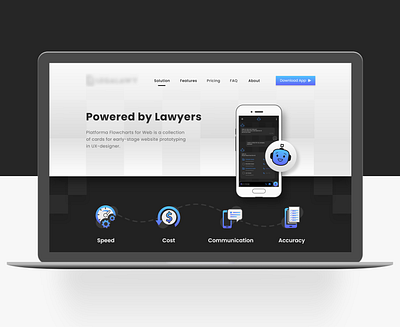 Legal App Landing Page andriod chat app chatbot design illustration law lawyer legal matters mobile product design ui