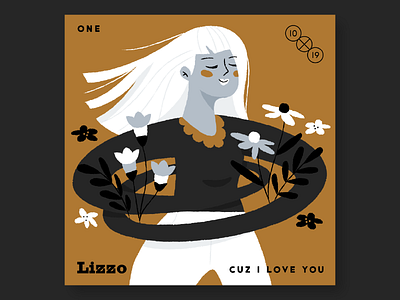 1. Lizzo 10x19 illustration music record albums