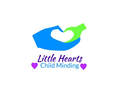 Logo for a Child Minder bright colors child minding creative elegant graphic design graphic designer heart logo logo design negative space playful simple