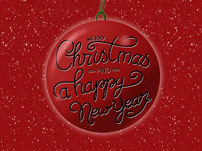 Holiday card 🎄 ball christmas christmas ball christmas card happy new year illustration illustration procreate lettering lettering challenge merry christmas procreate procreateapp snow snowflake weekly warm up weeklywarmup
