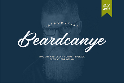 Beardcanye - Modern And Clean Script Typeface advertising branding clean design display font font lettering logo logotype modern modern design packaging typeface