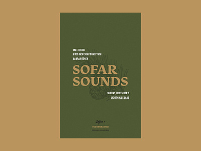 Sofar Music Event Poster #4 event graphic green illustration music pinecone poster typogaphy winter