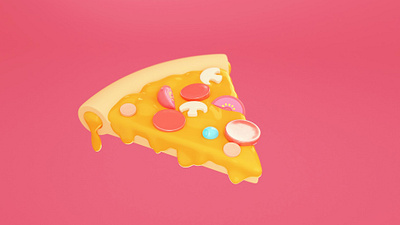 Pizza Slice 3d c4d cinema 4d illustration pizza