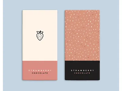 𝙎𝙀𝙇𝙁 𝙋𝙍𝘼𝘾𝙏𝙄𝘾𝙀 | Strawberry Chocolate Wraps branding chocolate illustrator illustrator design minimalism minimalistic