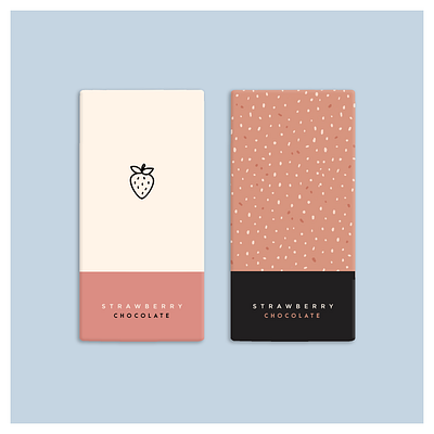 𝙎𝙀𝙇𝙁 𝙋𝙍𝘼𝘾𝙏𝙄𝘾𝙀 | Strawberry Chocolate Wraps branding chocolate illustrator illustrator design minimalism minimalistic