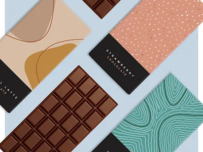 𝙎𝙀𝙇𝙁 𝙋𝙍𝘼𝘾𝙏𝙄𝘾𝙀 | Minimalistic Chocolate Wraps branding chocolate design illustrator illustrator design minimalism portfoliowork selfpractice