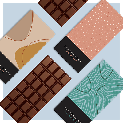 𝙎𝙀𝙇𝙁 𝙋𝙍𝘼𝘾𝙏𝙄𝘾𝙀 | Minimalistic Chocolate Wraps branding chocolate design illustrator illustrator design minimalism portfoliowork selfpractice