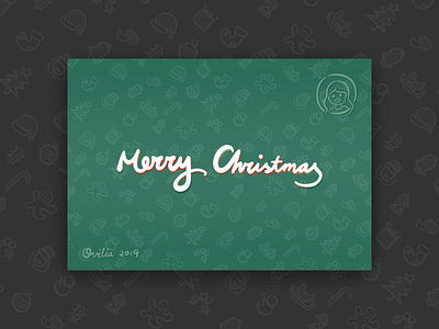 2019 Christmas Postcard christmas postcard texture