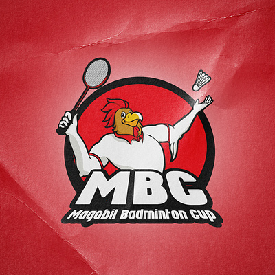 MAGOBIL BADMINTON CUP LOGO DESIGN badge logo badminton cup badminton cup logo branding business card mockup chicken chicken logo competition logo flat honnun.id illustration logo logodesign logotype mascott mascotte texture