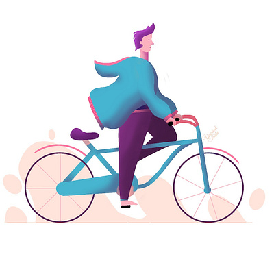 Winter Cycling artworks digital illustration digitalart illustration illustration art
