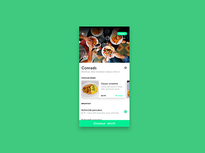 Day 43 - Food Menu app dailyui food menu ui uiux