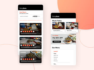 Daily Eats app branding design ui ux