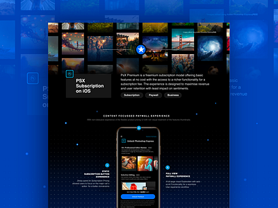 PsX Subscription adobe adobe photoshop express adobe photoshop express experience freemium interaction premium subscription ui user experience design uxui website design