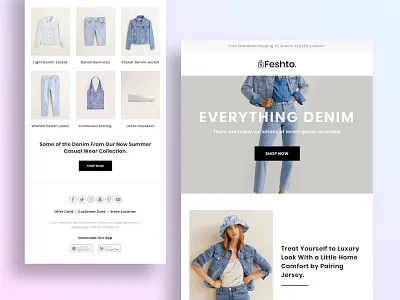Everything Denim Email branding design editor email email design email template fashion typography ui ux web