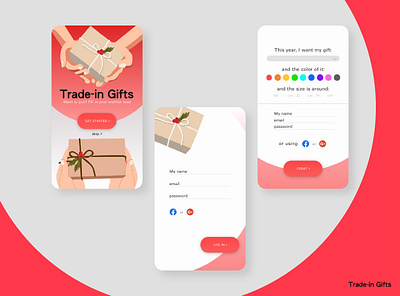 Trade-in Gifts Signup Page app dailyui illustration