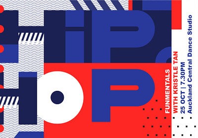 Hop to the Beat dance hiphop poster print typography