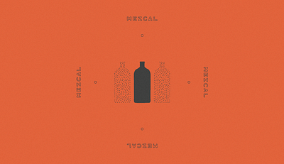 Mezcal Bottle Design & Illustration alcohol black bottle branding color pallete design font illustration jamescoffman lockup logo mexican mexico mezcal minimal red spirits stippling tequila