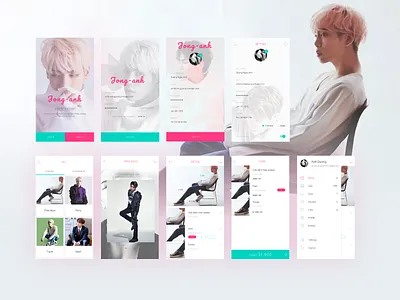 Mobile App - Jong - Anh app app ui clean closes closes ui closet concept creative mobile ui