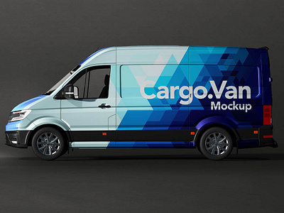 Free Cargo Van Mockup design free mockup free psd freebie freebies interface mockup mockup design psd mockup