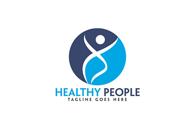 Healthy People brand branding care chiropractic cure design fit fitness health health app health care human illustration logo medical medical app people person vector wellness