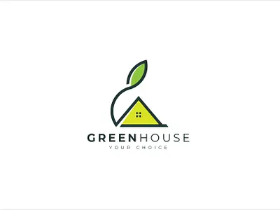Green House Logo agriculture building business environment farm health home house landscape leaf logo luxury modern nature nursery organic plant real estate roof vector