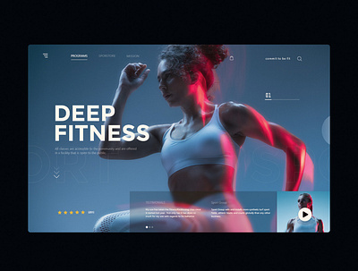 Deep fitness fitness home sport ux ui ui ux uidesign uiux ux ux design web webdesign website design