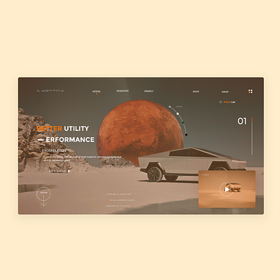 Tesla Cybertruck app cybertruck design hero ui uiux ux web website