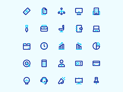 Business and Develoment Icon Set business design icon icon design icon packs icon set iconography system icon ui