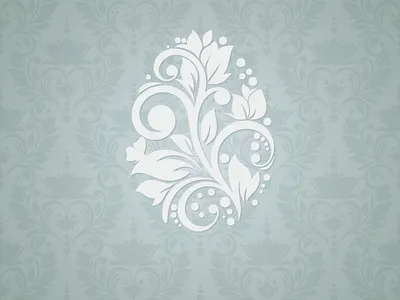 Easter egg with floral ornament easter egg holiday ornament