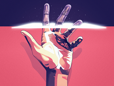 Reaching artwork death hand illustration illustrator life pattern pentool space texture vector