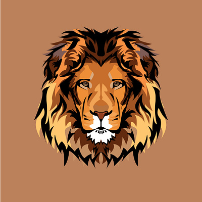 Lion animal design digital illustration illustrations lion lion head logo popart portrait vector vector illustration