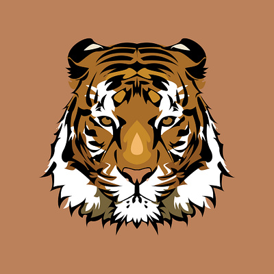 Tiger angry animal animals art background digital illustration illustrations logo portrait tiger vector vector illustration