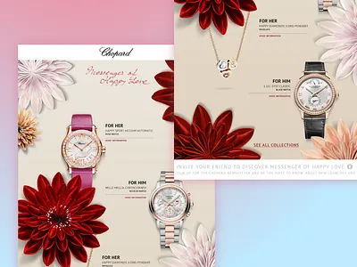 Chopard Facebook Application chopard creative facebook app fashion landing promo watch web