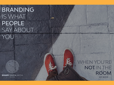 Branding is what people say about you binarymedia.pk branding branding agency creative design digitalmarketing marketingstrategy socialmedia socialmediamarketing website