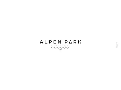 Rejected logo |25| Alpen Park brand branding design icon logo park rejected typography vector
