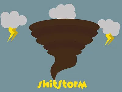 Shitstorm funny illustration illustrator joke pun