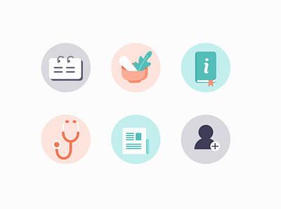 Healthcare Icons branding calm digital flat graphic icons iconset illustration illustrator vector