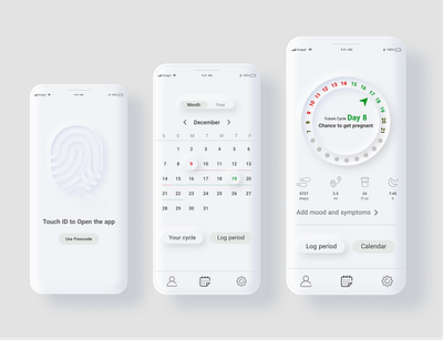 PeriodTracker - App app calendar calendar ui cycle design figma ui ux