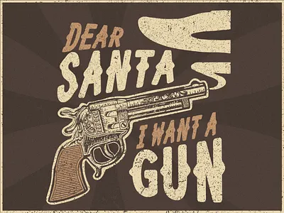 Vintage illustration christmas design graphic design guns illustration illustrator photoshop retro vintage